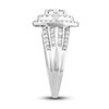 Diamond Engagement Ring 1 ct tw Round & Baguette-Cut 10K White Gold