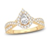 Thumbnail Image 1 of Now + Forever Diamond Engagement Ring 1 ct tw Pear & Round-Cut 14K Yellow Gold
