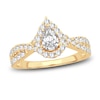 Thumbnail Image 0 of Diamond Engagement Ring 1 ct tw Pear & Round-Cut 14K Yellow Gold