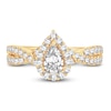 Thumbnail Image 2 of Diamond Engagement Ring 1 ct tw Pear & Round-Cut 14K Yellow Gold