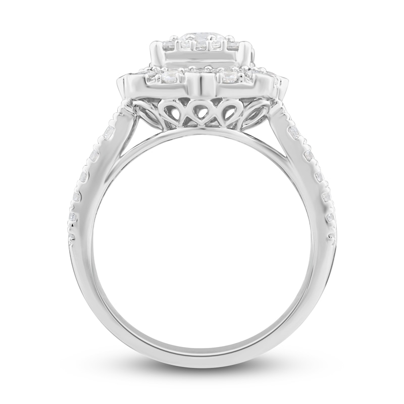 Diamond Engagement Ring 1-1/2 ct tw Round-Cut 14K White Gold