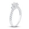 Thumbnail Image 2 of Memories Moments Magic Three-Stone Diamond Engagement Ring 1 ct tw Princess/Round-Cut 14K White Gold