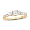 Thumbnail Image 0 of Three-Stone Diamond Engagement Ring 1 ct tw Princess/Round-Cut 14K Yellow Gold