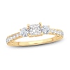 Thumbnail Image 1 of Now + Forever Three-Stone Diamond Engagement Ring 1 ct tw Princess/Round-Cut 14K Yellow Gold