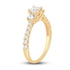 Thumbnail Image 1 of Three-Stone Diamond Engagement Ring 1 ct tw Princess/Round-Cut 14K Yellow Gold