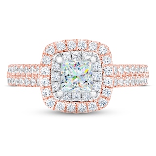 THE LEO First Light Diamond Princess-Cut Engagement Ring 1 ct tw 14K ...