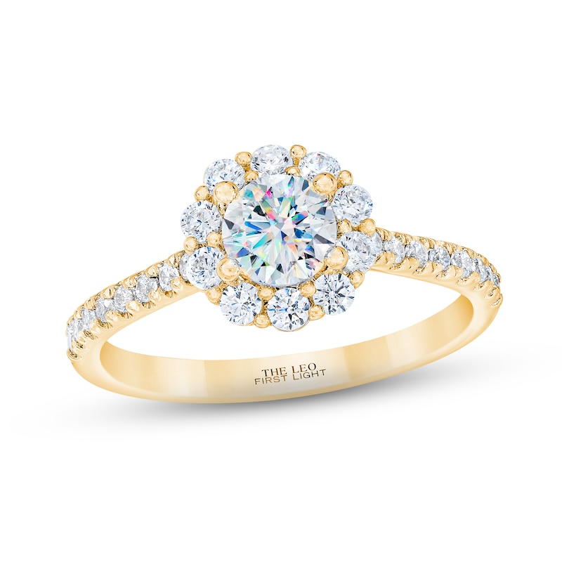 THE LEO First Light Diamond Engagement Ring 1 ct tw 14K Yellow Gold