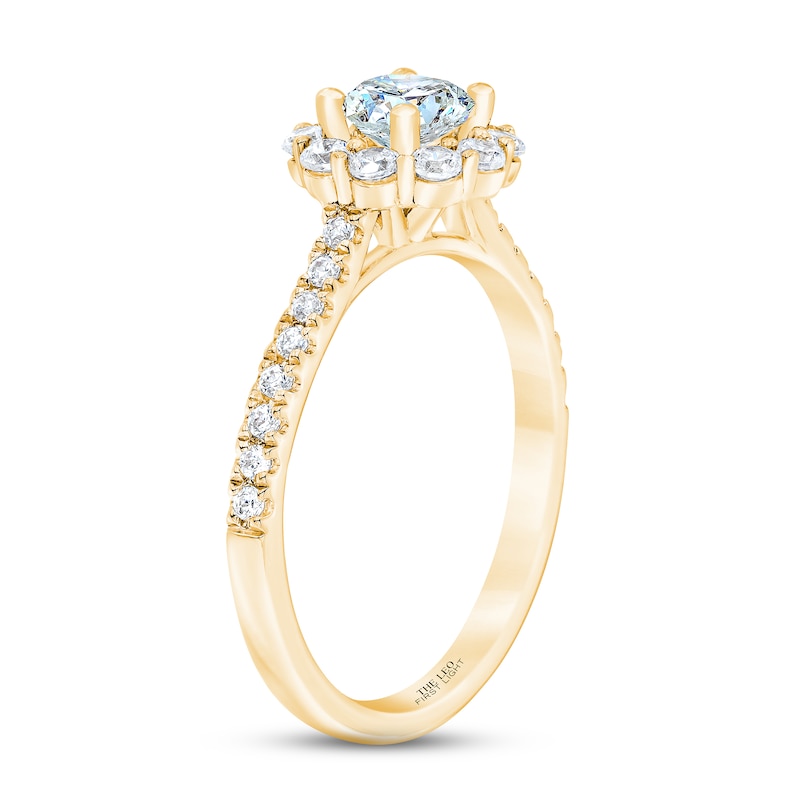 THE LEO First Light Diamond Engagement Ring 1 ct tw 14K Yellow Gold