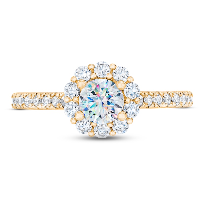 THE LEO First Light Diamond Engagement Ring 1 ct tw 14K Yellow Gold