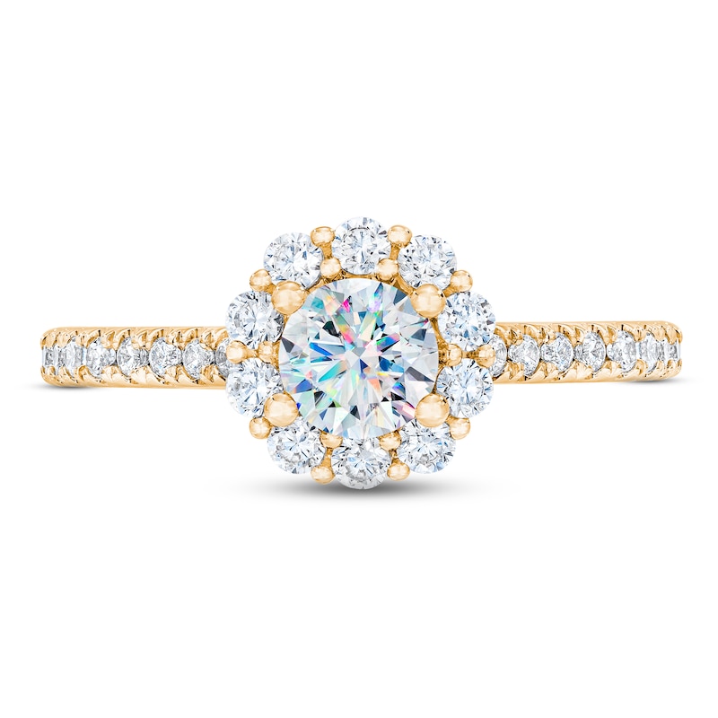 Main Image 3 of THE LEO First Light Diamond Engagement Ring 1 ct tw 14K Yellow Gold