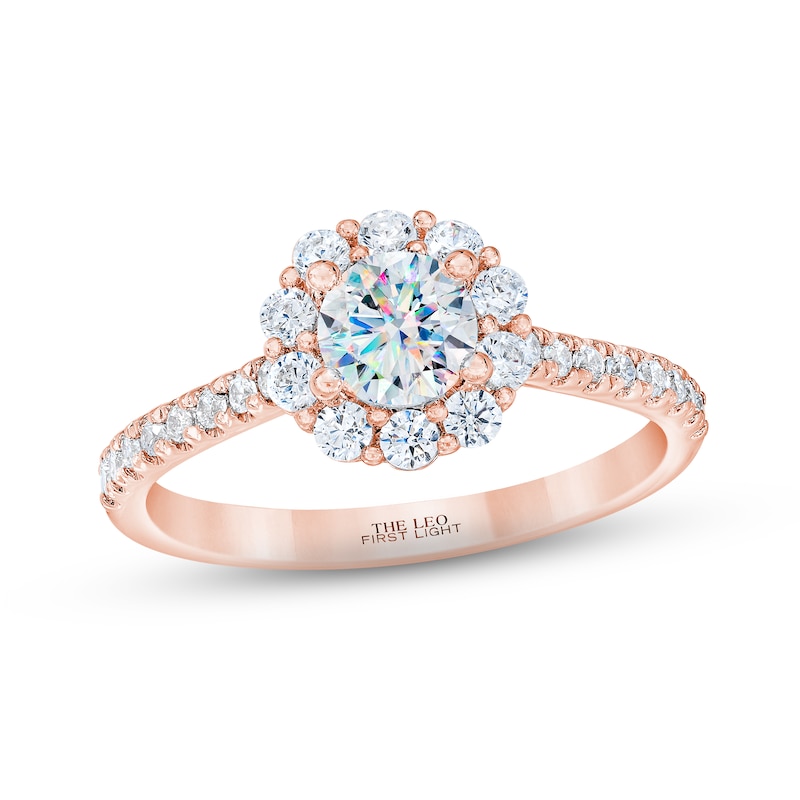THE LEO First Light Diamond Engagement Ring 1 ct tw 14K Rose Gold