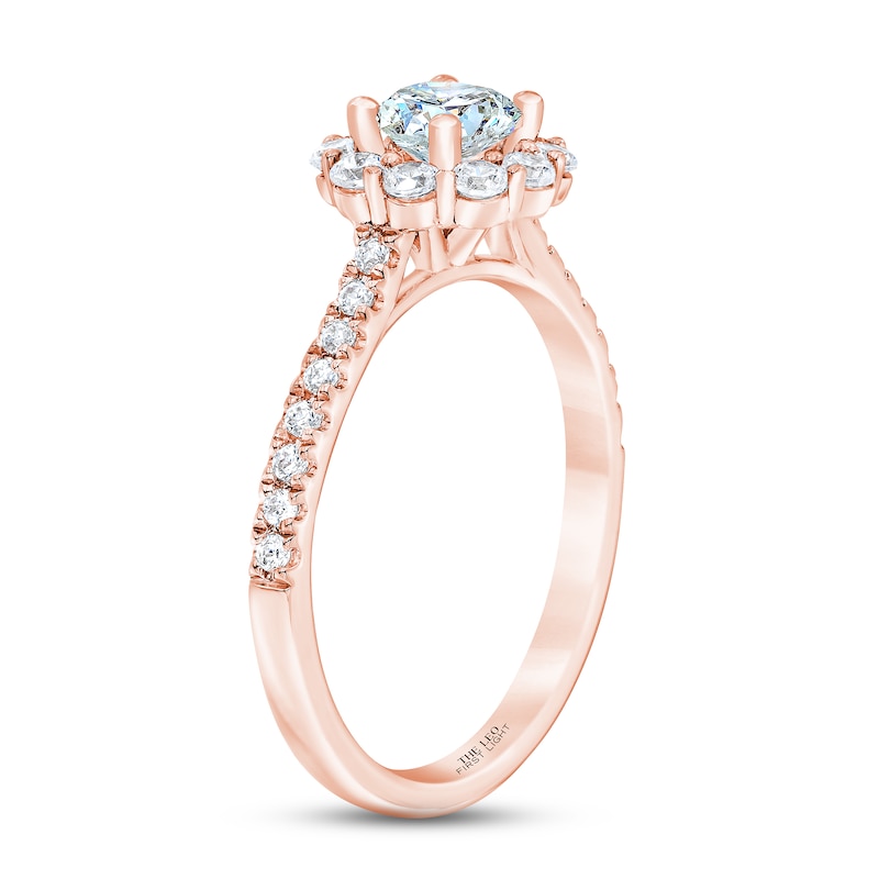 THE LEO First Light Diamond Engagement Ring 1 ct tw 14K Rose Gold