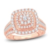 Thumbnail Image 0 of Diamond Engagement Ring 1 ct tw Round & Baguette-Cut 14K Rose Gold