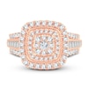 Thumbnail Image 2 of Diamond Engagement Ring 1 ct tw Round & Baguette-Cut 14K Rose Gold