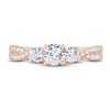 Thumbnail Image 3 of Memories Moments Magic Three-Stone Diamond Engagement Ring 1 ct tw Round-Cut 14K Rose Gold