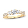 Thumbnail Image 1 of Memories Moments Magic Three-Stone Diamond Engagement Ring 1 ct tw Round-Cut 14K Yellow Gold