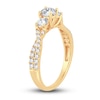 Thumbnail Image 2 of Memories Moments Magic Three-Stone Diamond Engagement Ring 1 ct tw Round-Cut 14K Yellow Gold
