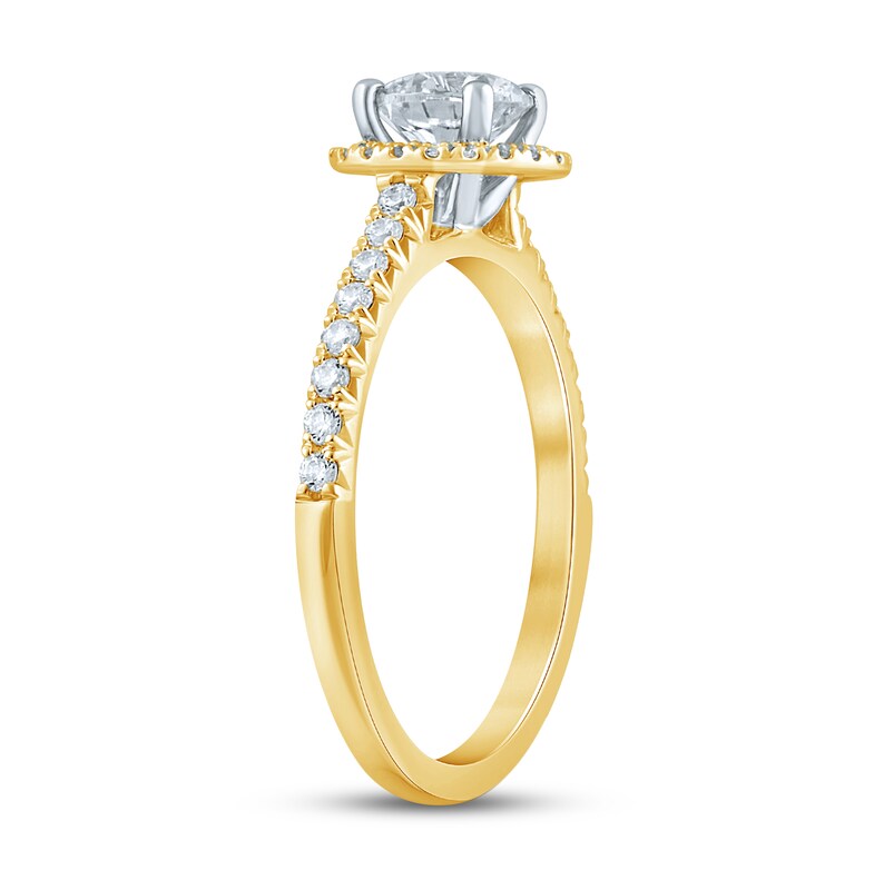 Diamond Engagement Ring 7/8 ct tw Round-cut 14K Yellow Gold