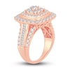 Diamond Engagement Ring 2 ct tw Round & Baguette-Cut 14K Rose Gold