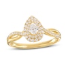 Thumbnail Image 1 of Now + Forever Diamond Engagement Ring 1/2 ct tw Pear & Round-Cut 14K Yellow Gold