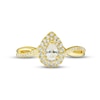 Thumbnail Image 2 of Diamond Engagement Ring 1/2 ct tw Pear & Round-Cut 14K Yellow Gold