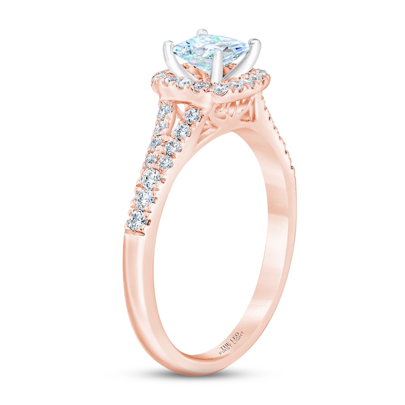THE LEO First Light Diamond Princess-Cut Engagement Ring 3/4 ct tw 14K Rose Gold