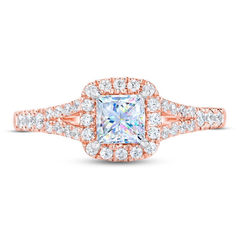 THE LEO First Light Diamond Princess-Cut Engagement Ring 3/4 ct tw 14K Rose Gold