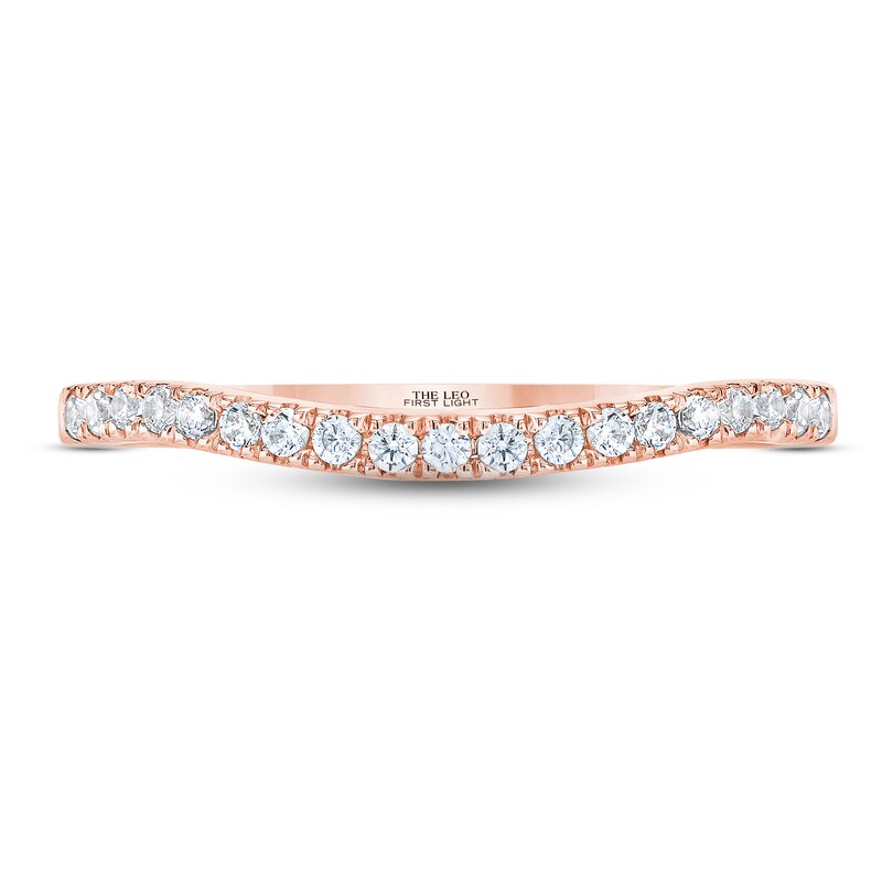 Main Image 3 of THE LEO First Light Diamond Wedding Band 1/6 ct tw 14K Rose Gold
