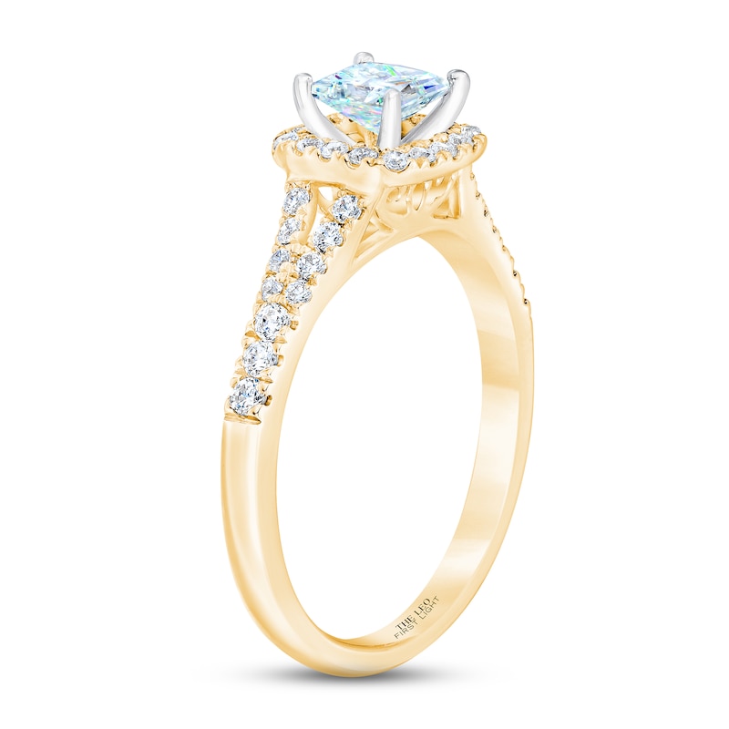 THE LEO First Light Diamond Princess-Cut Engagement Ring 3/4 ct tw 14K Yellow Gold