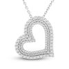 Neil Lane Diamond Heart Necklace 1/3 ct tw Round-cut 10K White Gold 18"
