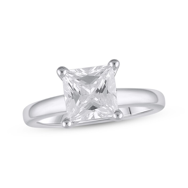 Lab-Created Diamonds by KAY Princess-Cut Solitaire Engagement Ring 2 ct tw 14K White Gold