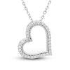 Thumbnail Image 0 of Neil Lane Diamond Heart Necklace 1/10 ct tw Round-cut Sterling Silver 18"