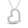 Thumbnail Image 1 of Neil Lane Diamond Heart Necklace 1/10 ct tw Round-cut Sterling Silver 18&quot;