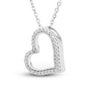 Thumbnail Image 1 of Neil Lane Diamond Heart Necklace 1/10 ct tw Round-cut Sterling Silver 18"