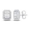 Thumbnail Image 1 of Neil Lane Diamond Earrings 3/8 ct tw Baguette & Round-Cut 14K White Gold