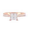 Thumbnail Image 3 of Now + Forever Multi-Diamond Engagement Ring 1-1/4 ct tw Princess & Round-cut 14K Rose Gold