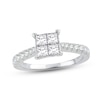 Thumbnail Image 0 of Multi-Diamond Engagement Ring 1-1/4 ct tw Princess & Round 14K White Gold