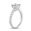 Multi-Diamond Engagement Ring 1-1/4 ct tw Princess & Round 14K White Gold