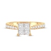 Thumbnail Image 3 of Now + Forever Multi-Diamond Engagement Ring 1-1/4 ct tw Princess & Round-cut 14K Yellow Gold