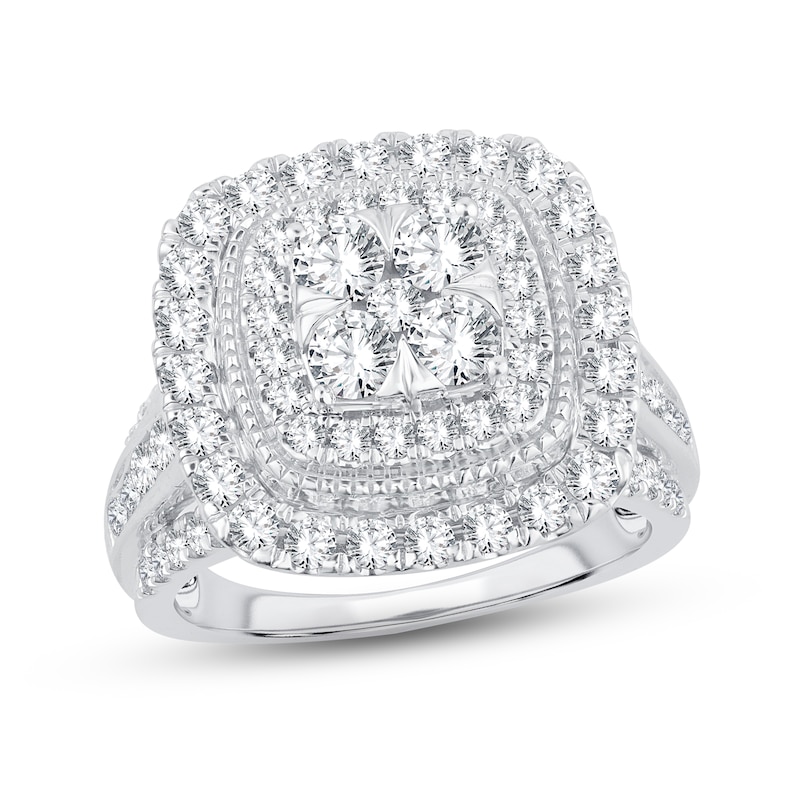 Main Image 1 of Now + Forever Multi-Diamond Engagement Ring 2 ct tw Round-cut 14K White Gold