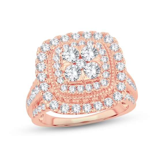 Now + Forever Diamond Engagement Ring 2 ct tw Round-Cut 14K Rose Gold