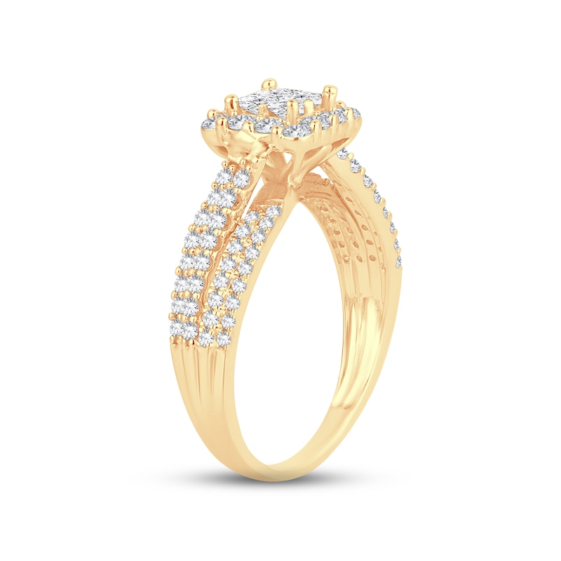 Main Image 2 of Now + Forever Diamond Engagement Ring 1 ct tw Princess & Round-Cut 14K Yellow Gold
