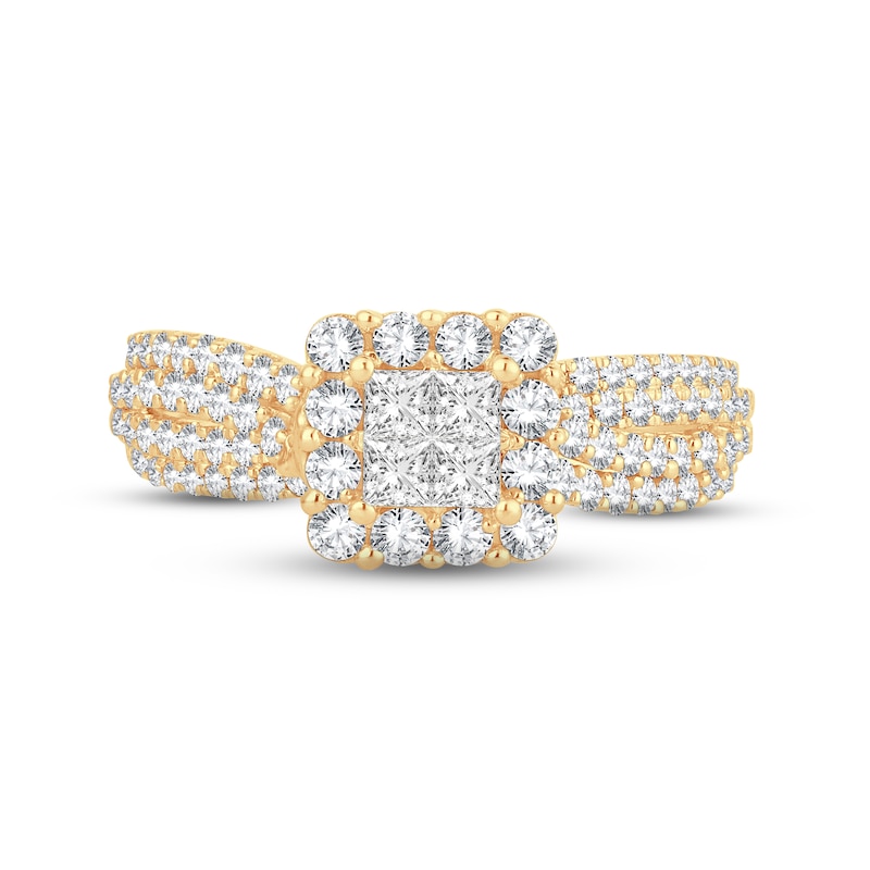 Main Image 3 of Now + Forever Diamond Engagement Ring 1 ct tw Princess & Round-Cut 14K Yellow Gold