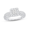 Thumbnail Image 0 of Multi-Diamond Engagement Ring 1 ct tw Princess & Round 14K White Gold