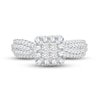 Thumbnail Image 1 of Multi-Diamond Engagement Ring 1 ct tw Princess & Round 14K White Gold
