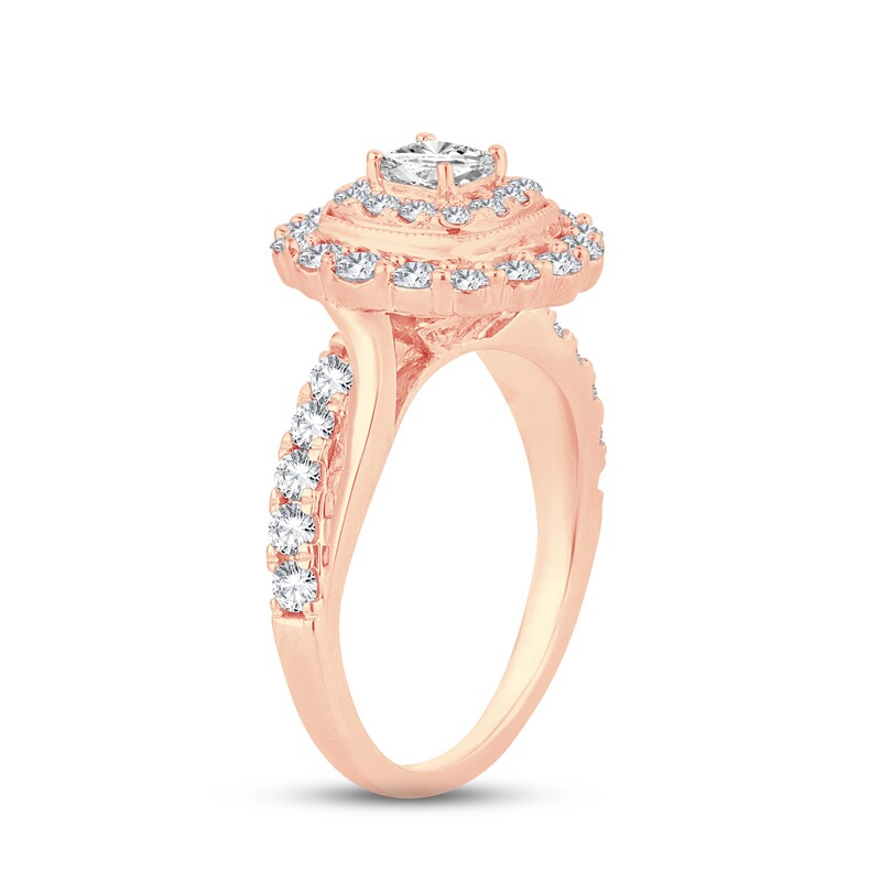 Main Image 2 of Now + Forever Diamond Engagement Ring 1-1/3 ct tw Princess & Round-cut 14K Rose Gold