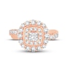 Thumbnail Image 3 of Now + Forever Diamond Engagement Ring 1-1/3 ct tw Princess & Round-cut 14K Rose Gold