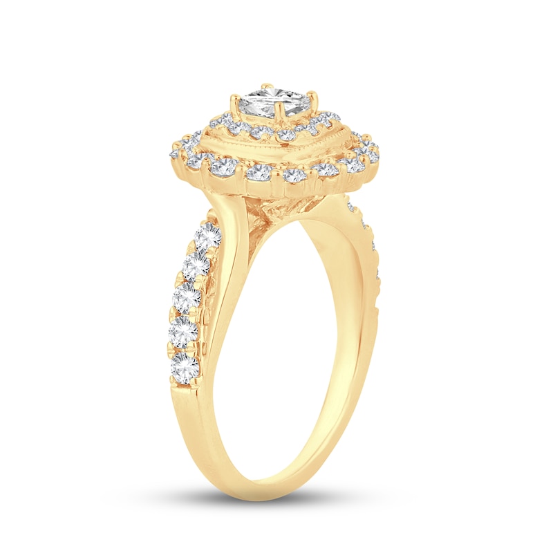Main Image 2 of Now + Forever Diamond Engagement Ring 1-1/3 ct tw Princess & Round-cut 14K Yellow Gold