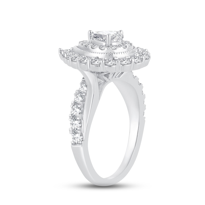 Main Image 2 of Now + Forever Diamond Engagement Ring 1-1/2 ct tw Pear & Round-cut 14K White Gold