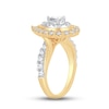 Thumbnail Image 1 of Diamond Engagement Ring 1-1/2 ct tw Pear & Round-cut 14K Yellow Gold